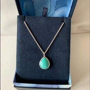 Ippolita silver Rock Candy turquoise drop pendant.